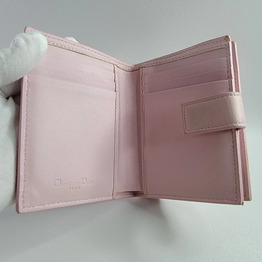Christian Dior Cannage Lambskin Leather Bifold Wallet